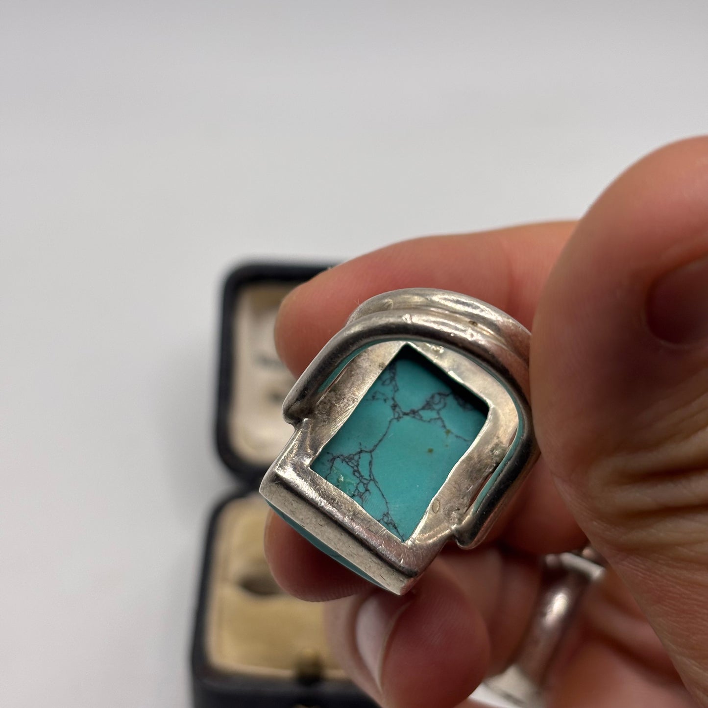 Silver Chunky Turquoise Ring