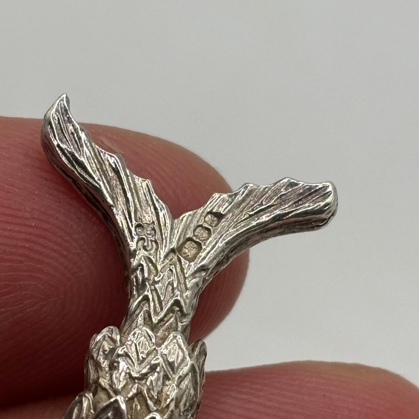 Silver Large Vintage Fish Pendant