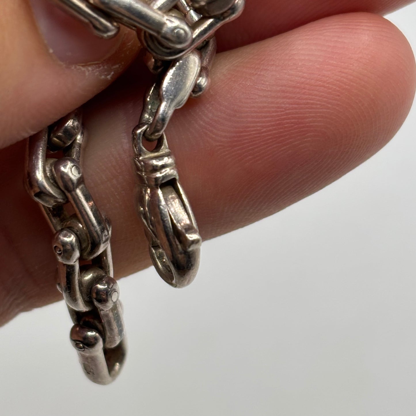 Silver 7.5” Unusual Link Bracelet