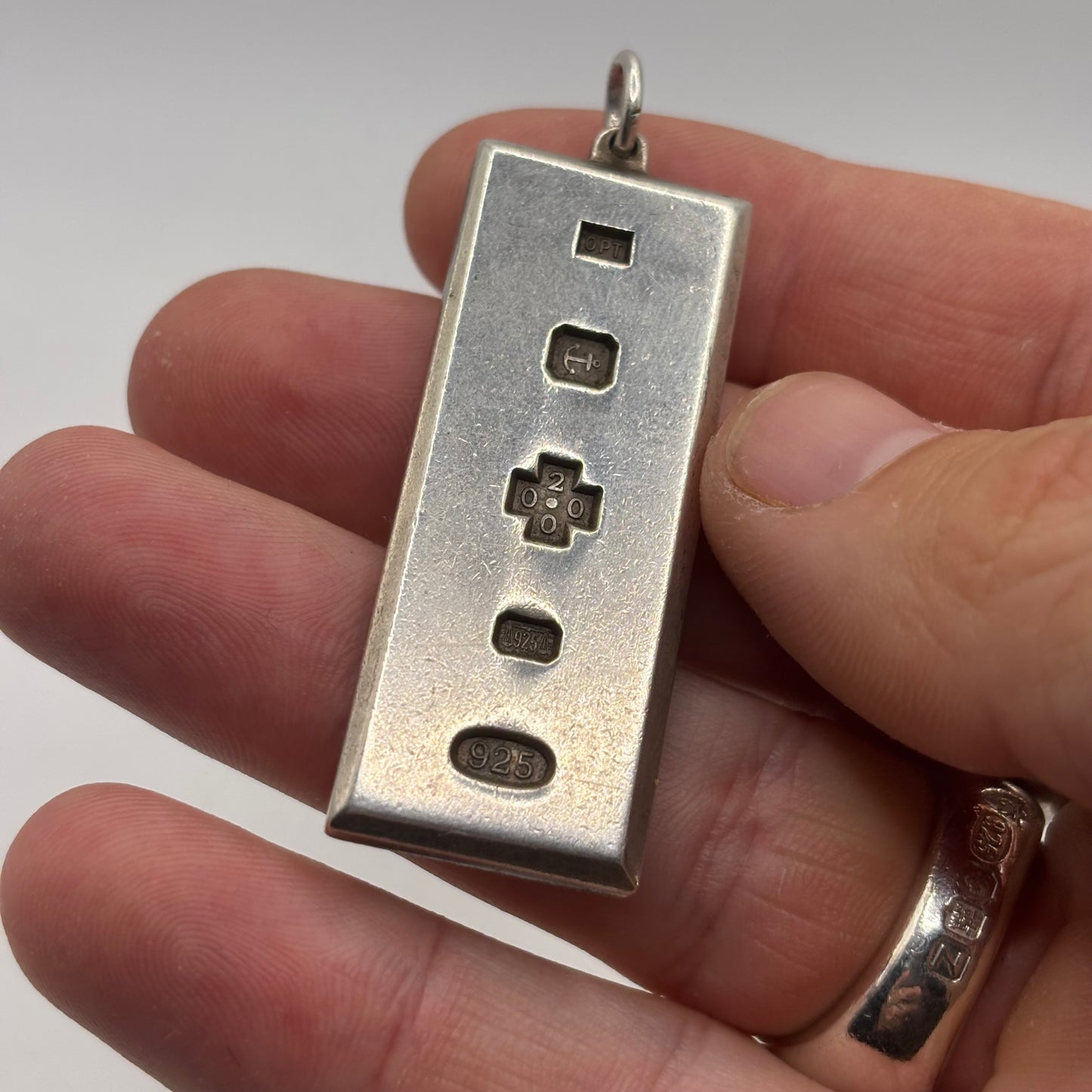 Silver Heavy Ingot Pendant