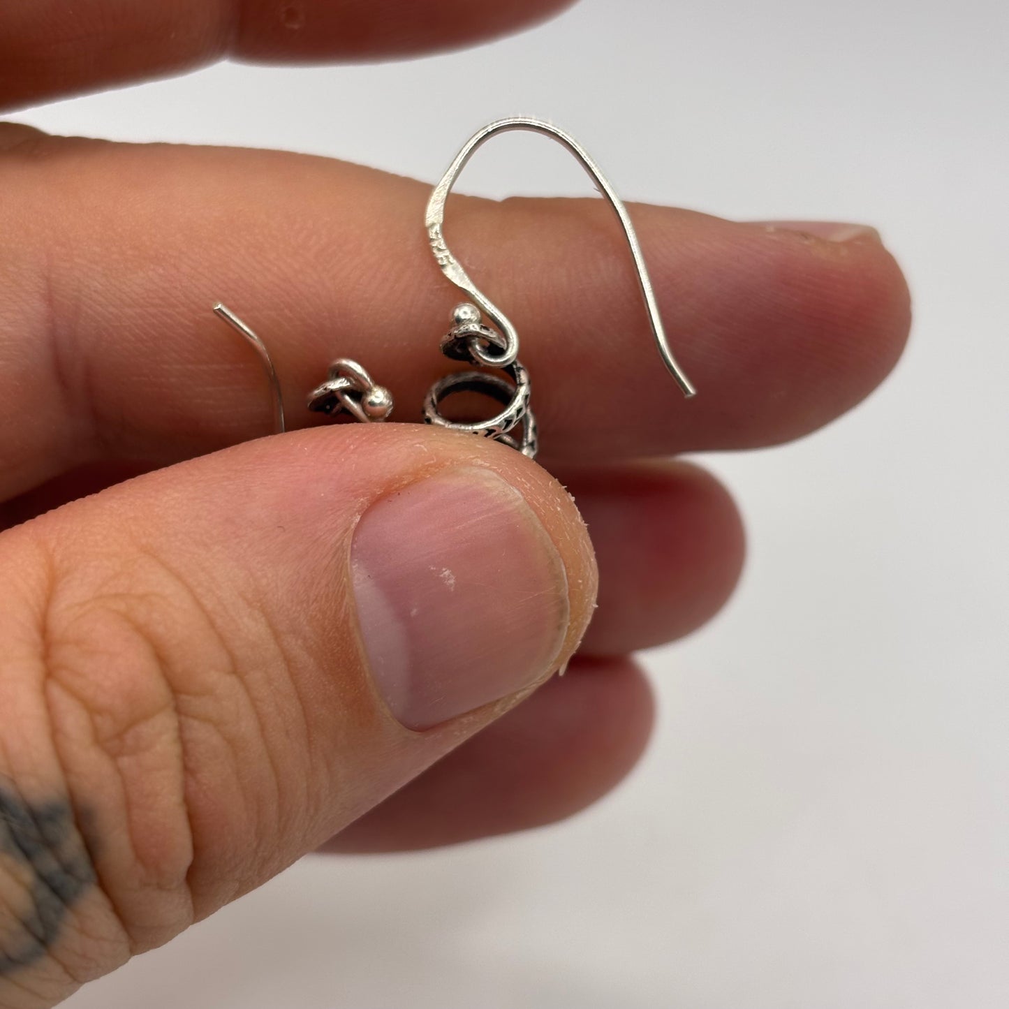Silver Snake Earrings