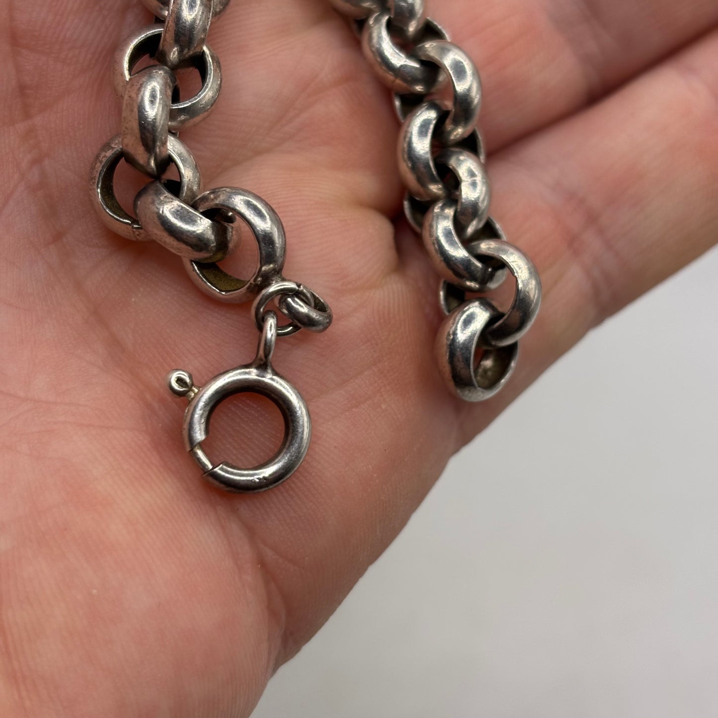 Silver 7.5” Belcher Bracelet