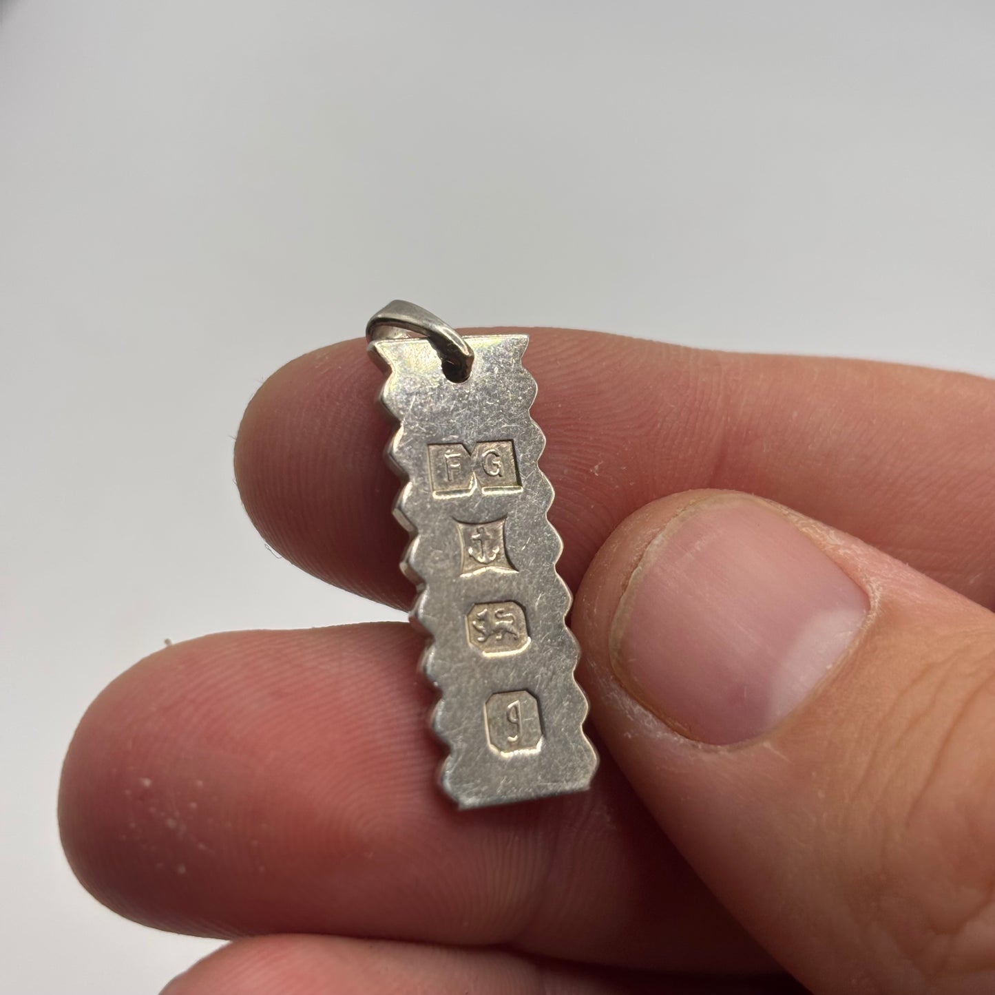 Silver Unusual Ingot Pendant