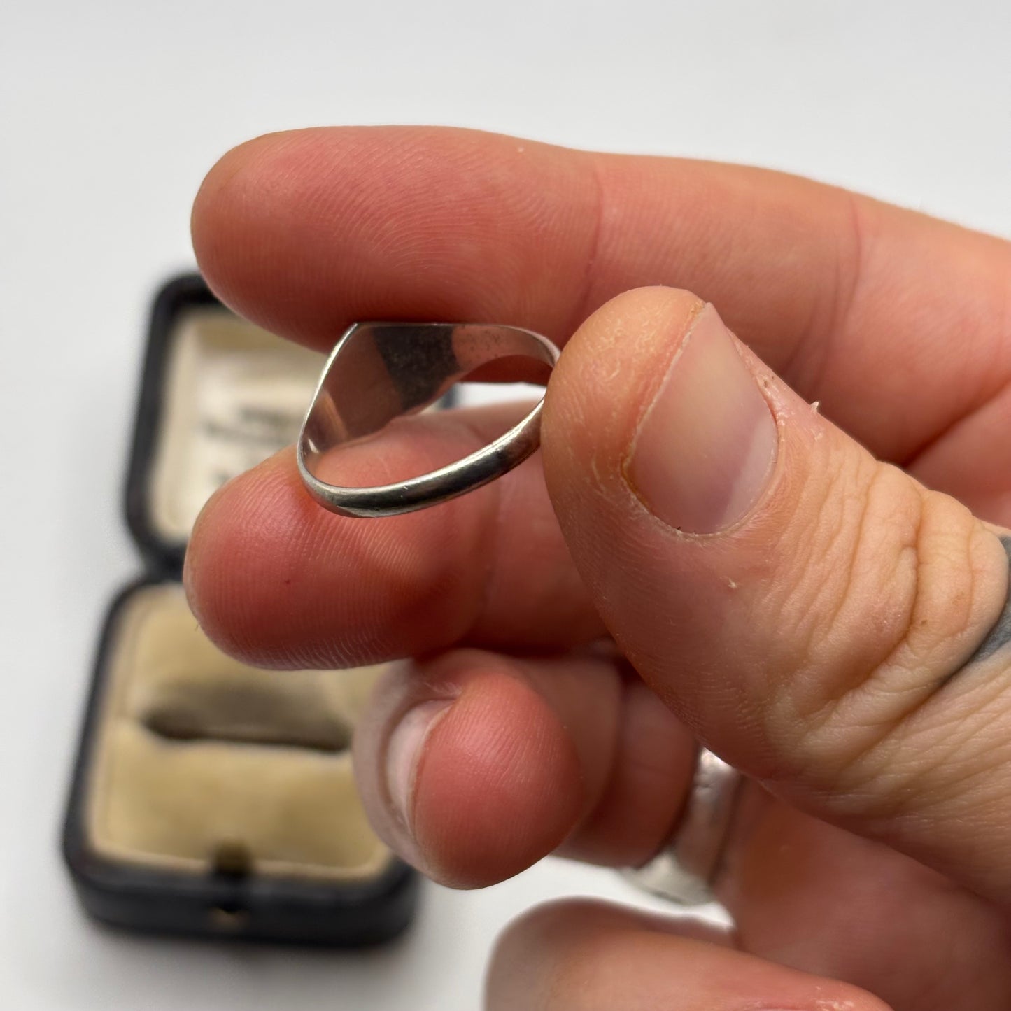 Silver “R” Vintage Signet Ring