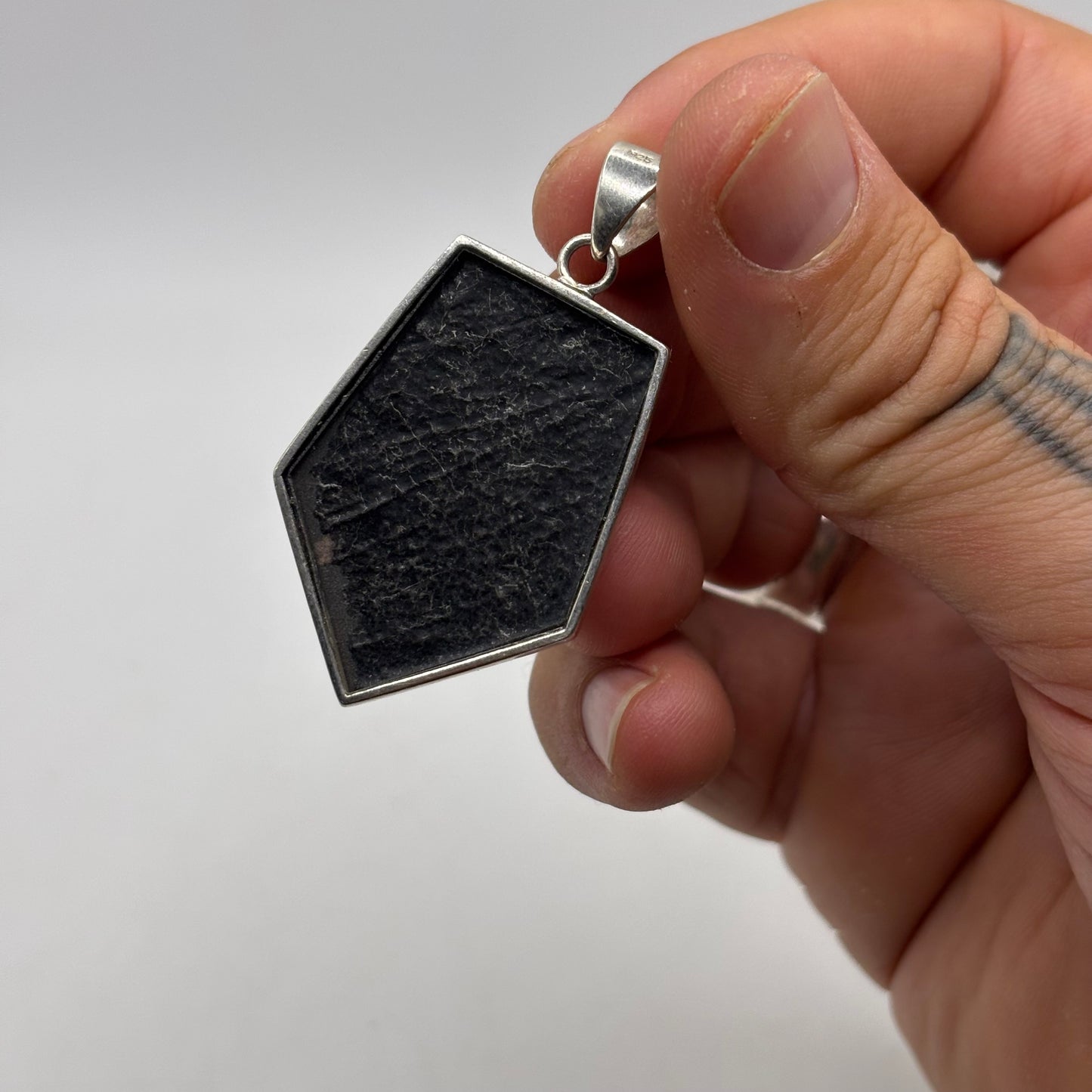 Silver Unusual Inlayed Pendant