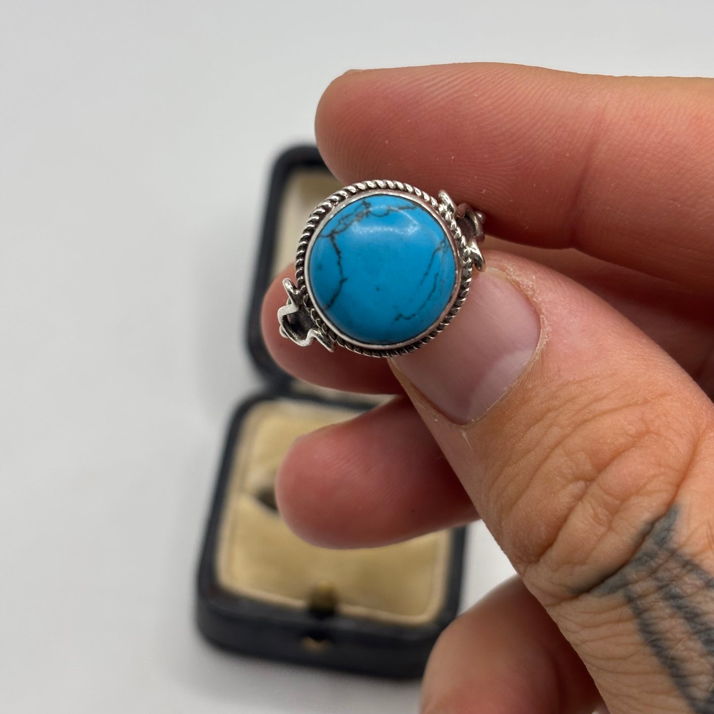 Silver Chunky Turquoise Ring
