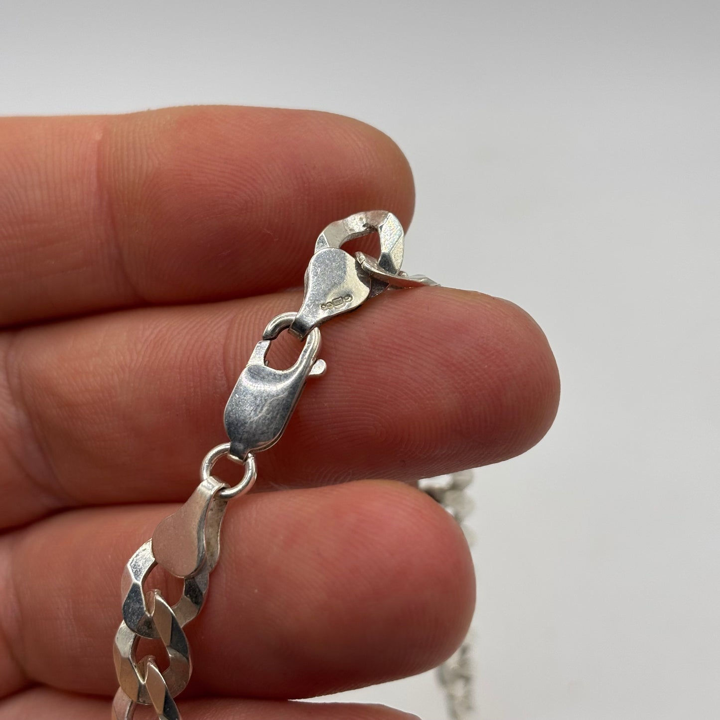 Silver 20” Curb Necklace