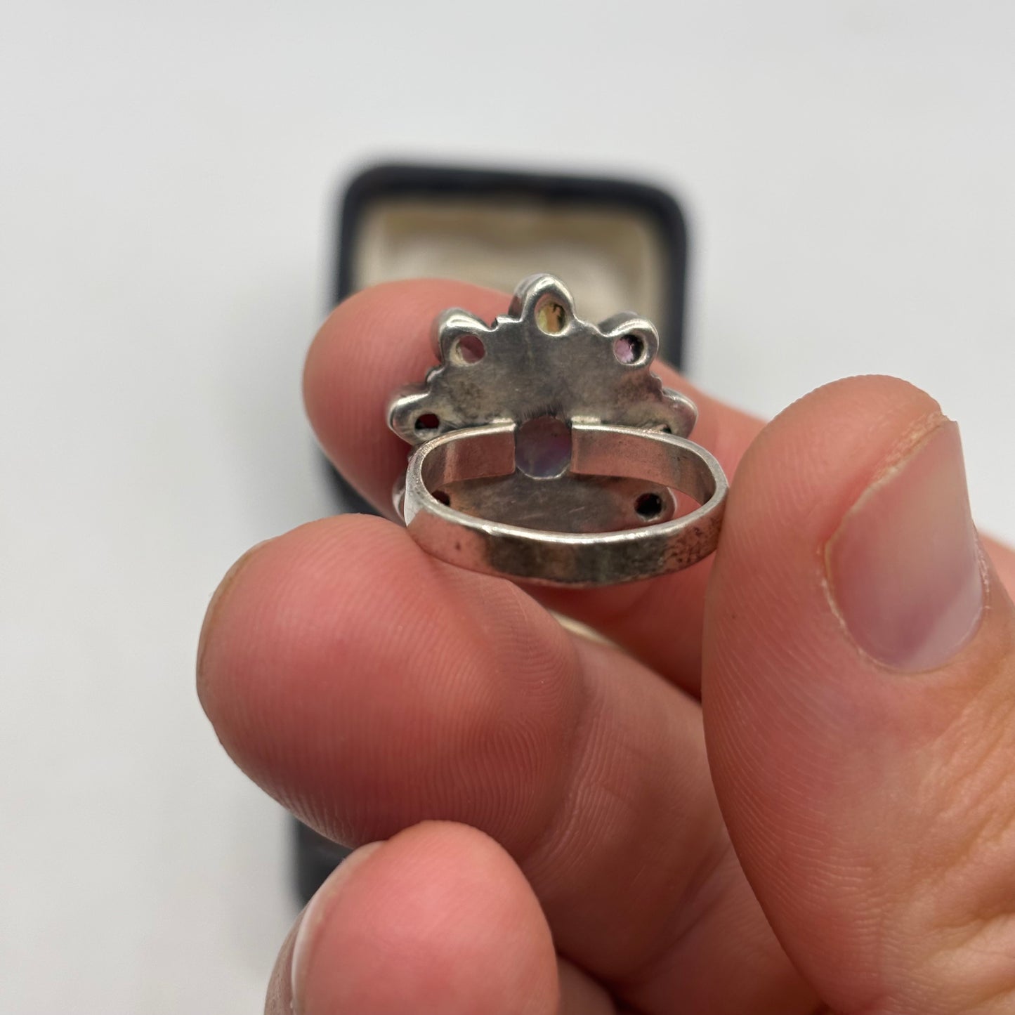 Silver Mixed Gem Ring (M)