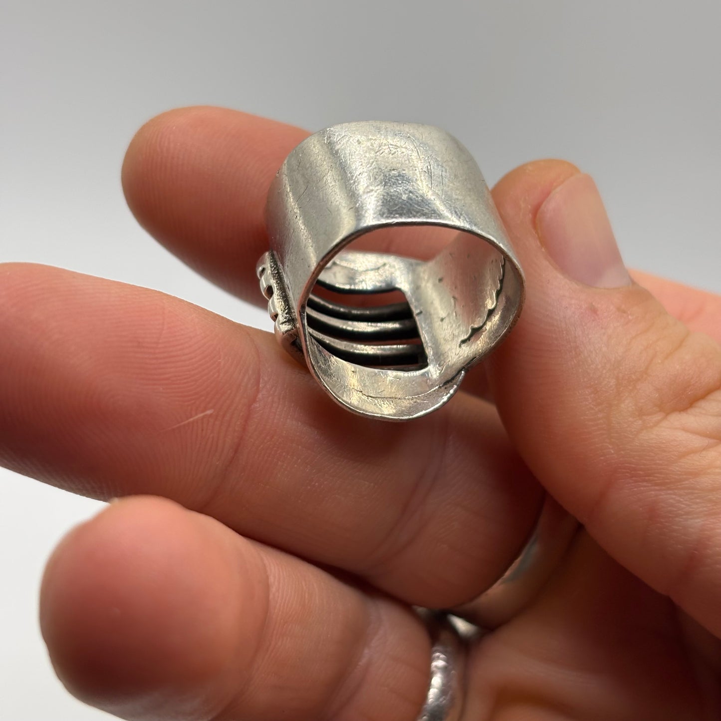 Silver Modernist Band Ring