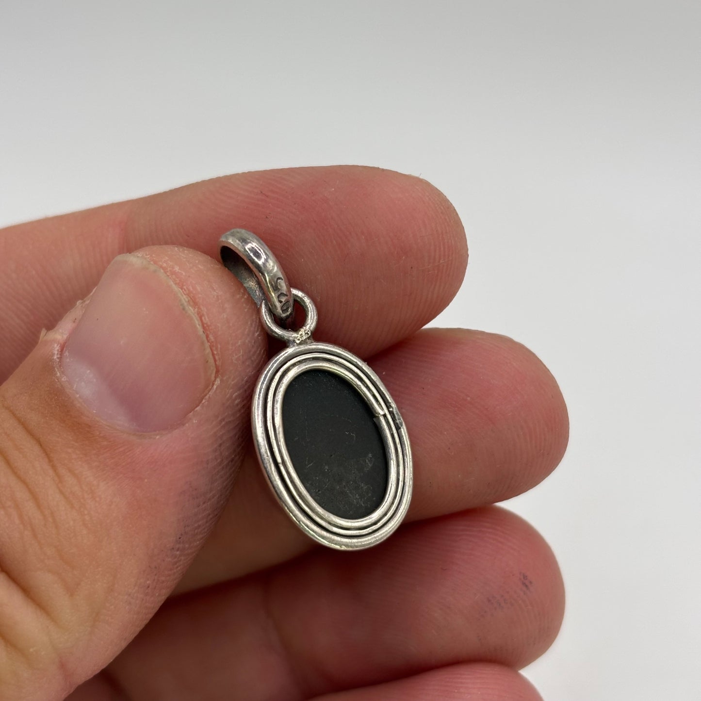 Silver Green Stone Pendant