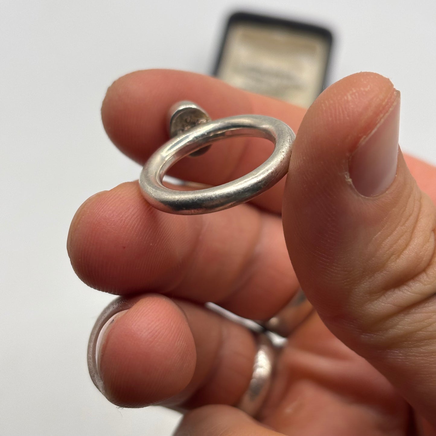 Silver Chunky Amethyst Ring