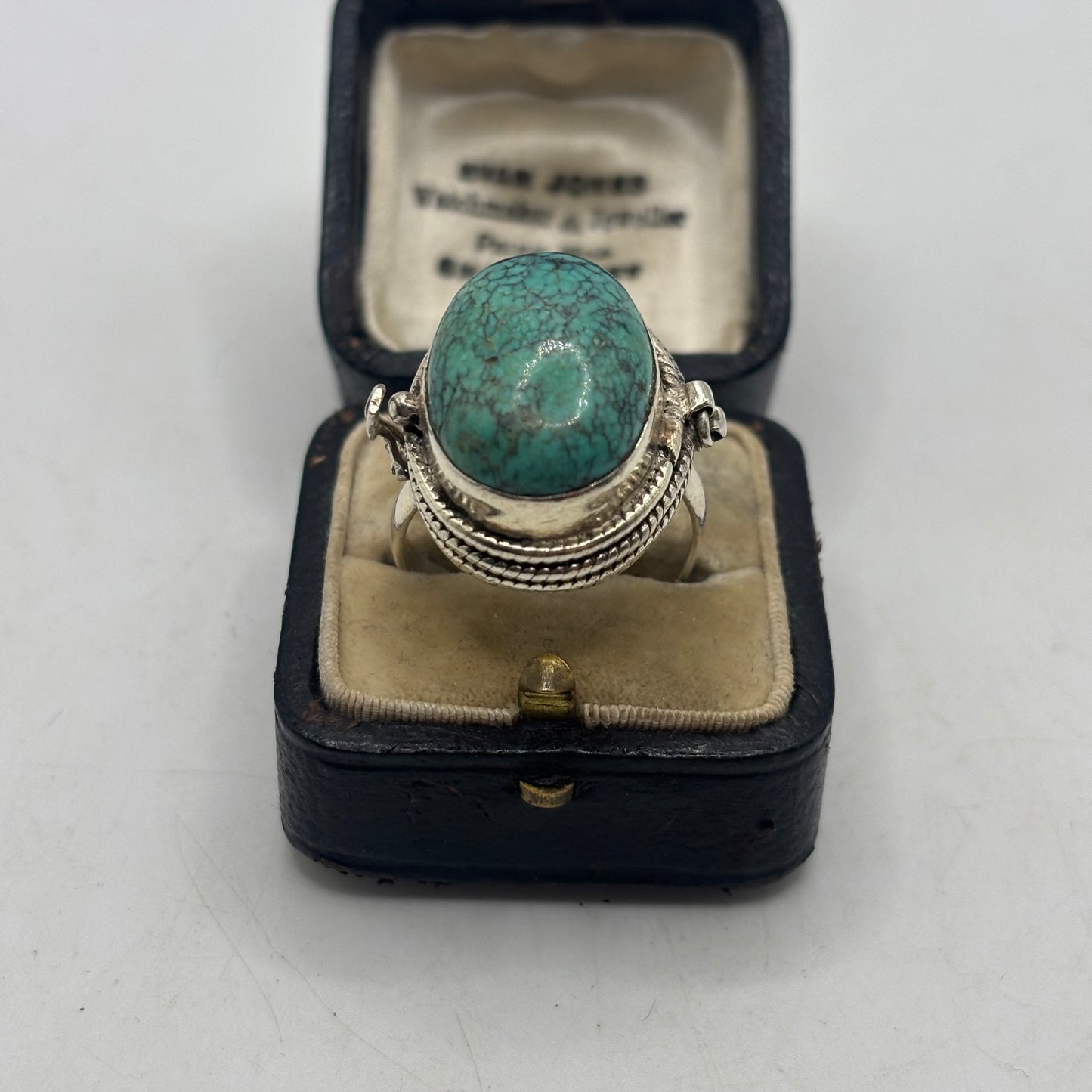 Silver Turquoise Poison Ring (U)