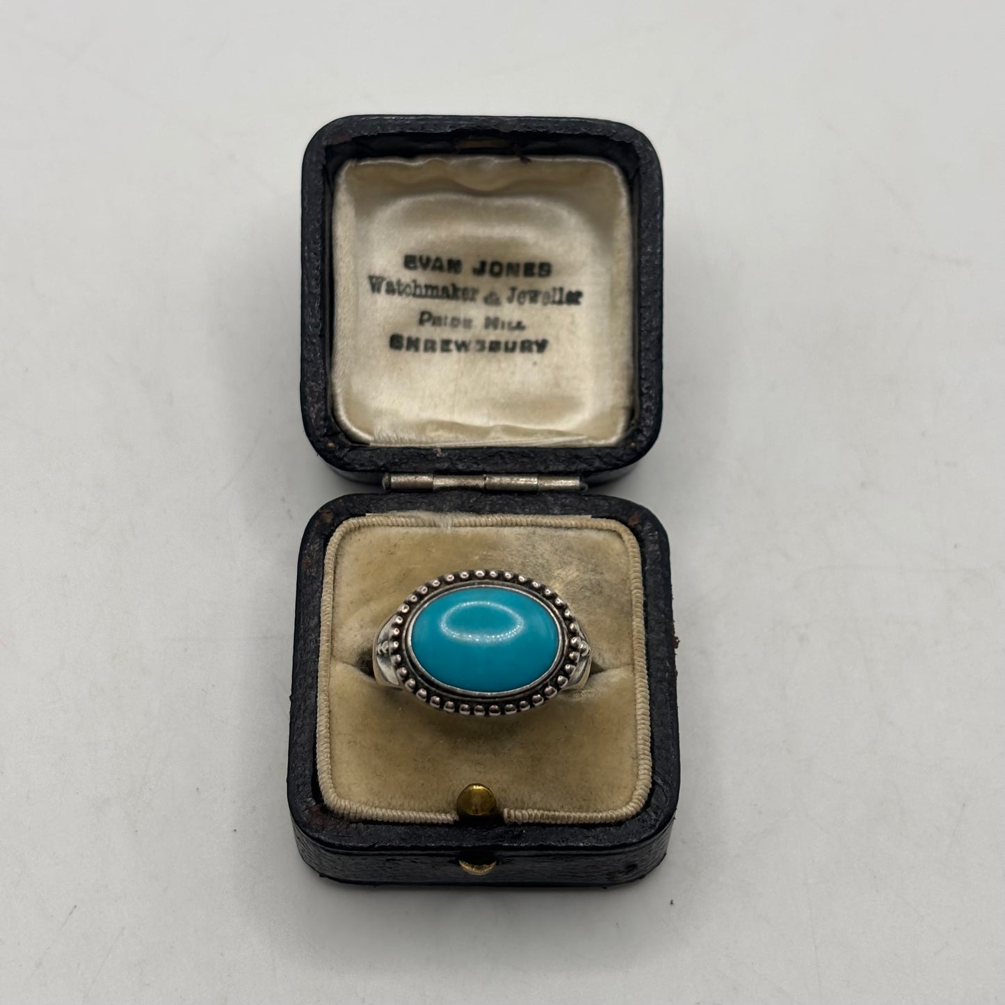 Silver Carolyn Pollack “Health” Turquoise Ring (N)