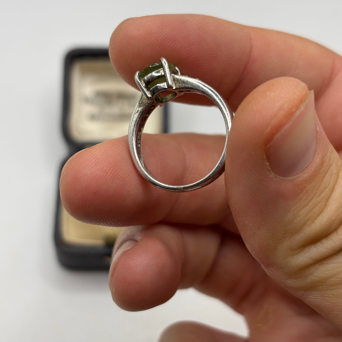 Silver Peridot Ring