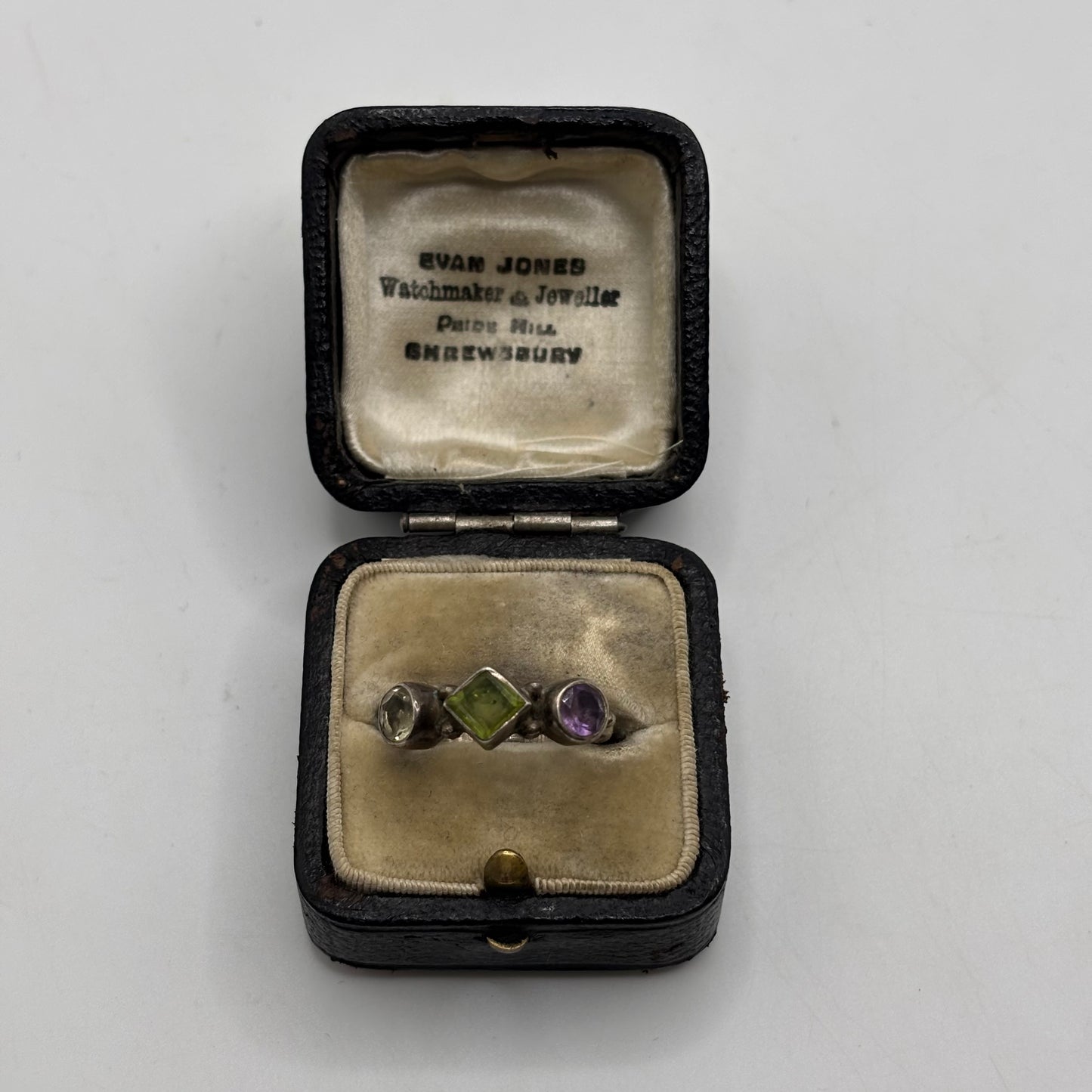 Silver Mixed Gem Ring (L)