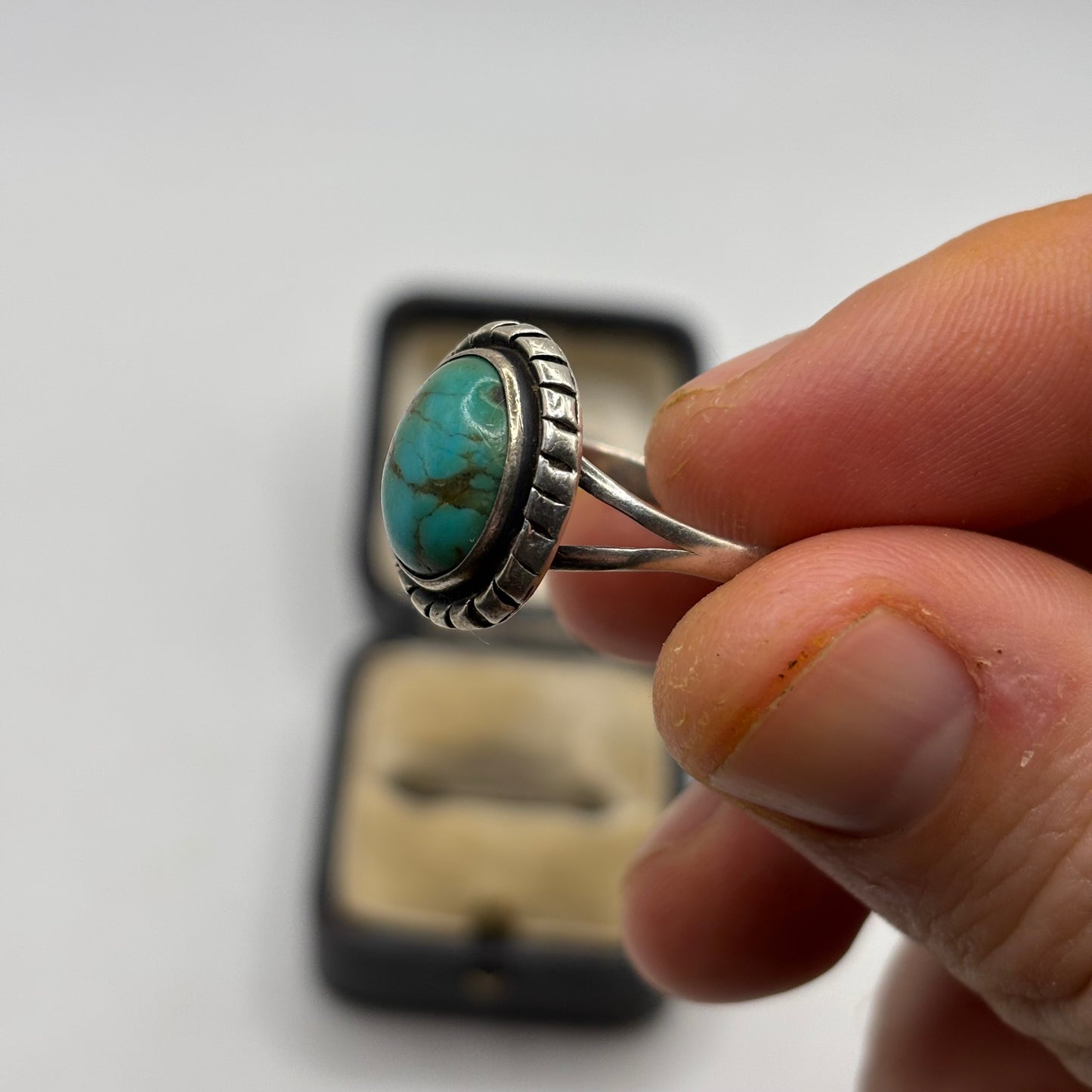 Silver Native Style Turquoise Ring