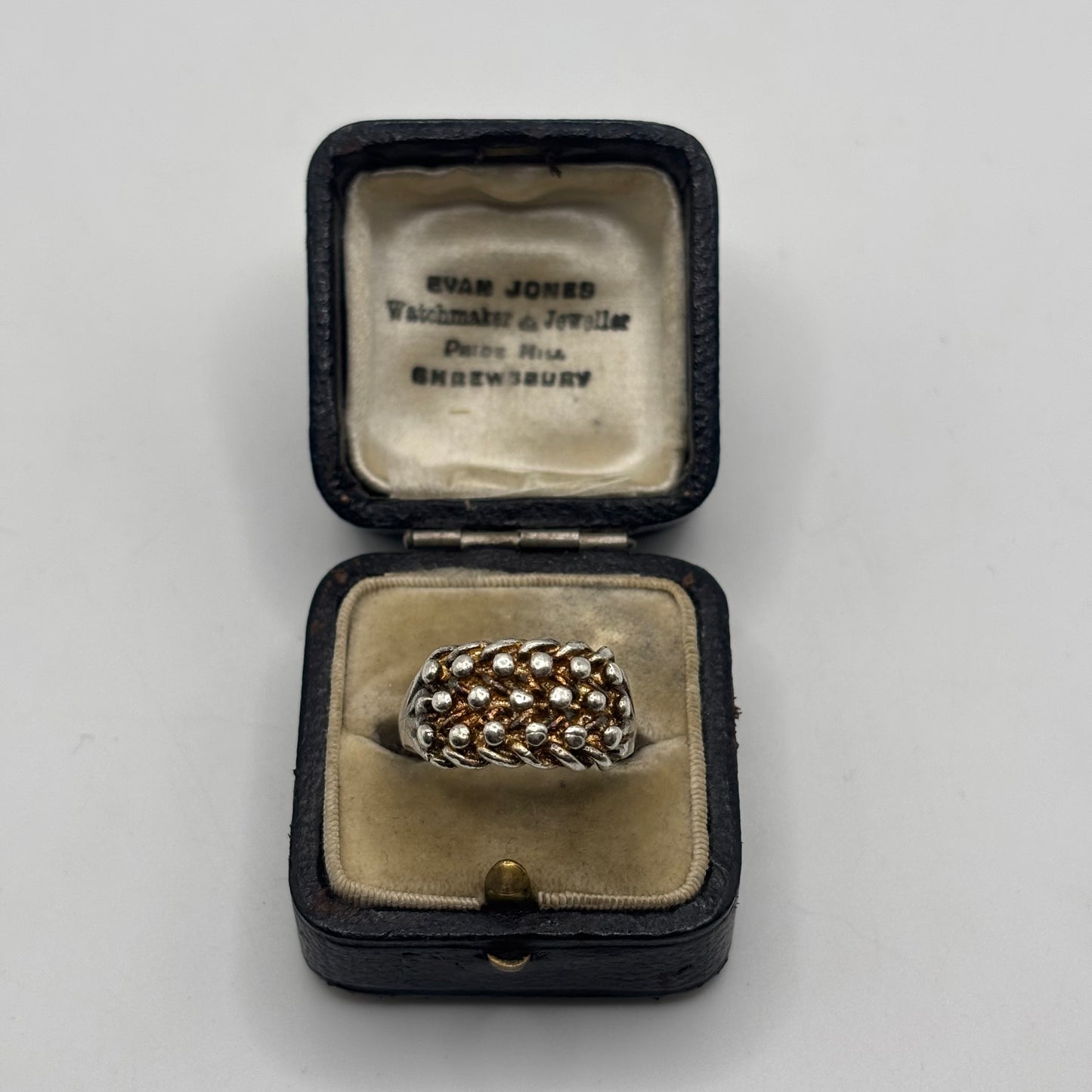 Silver Vintage 3 Row Keeper Ring (R)