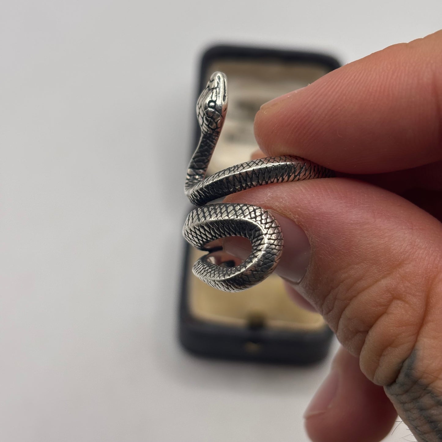 Serge Denimes Silver Snake Ring