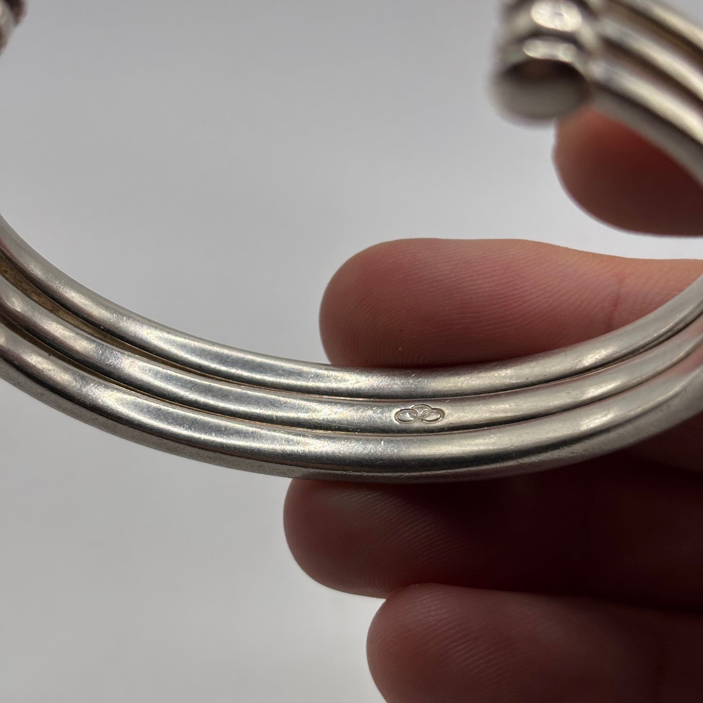 Silver Heavy Links Of London Torque Bangle