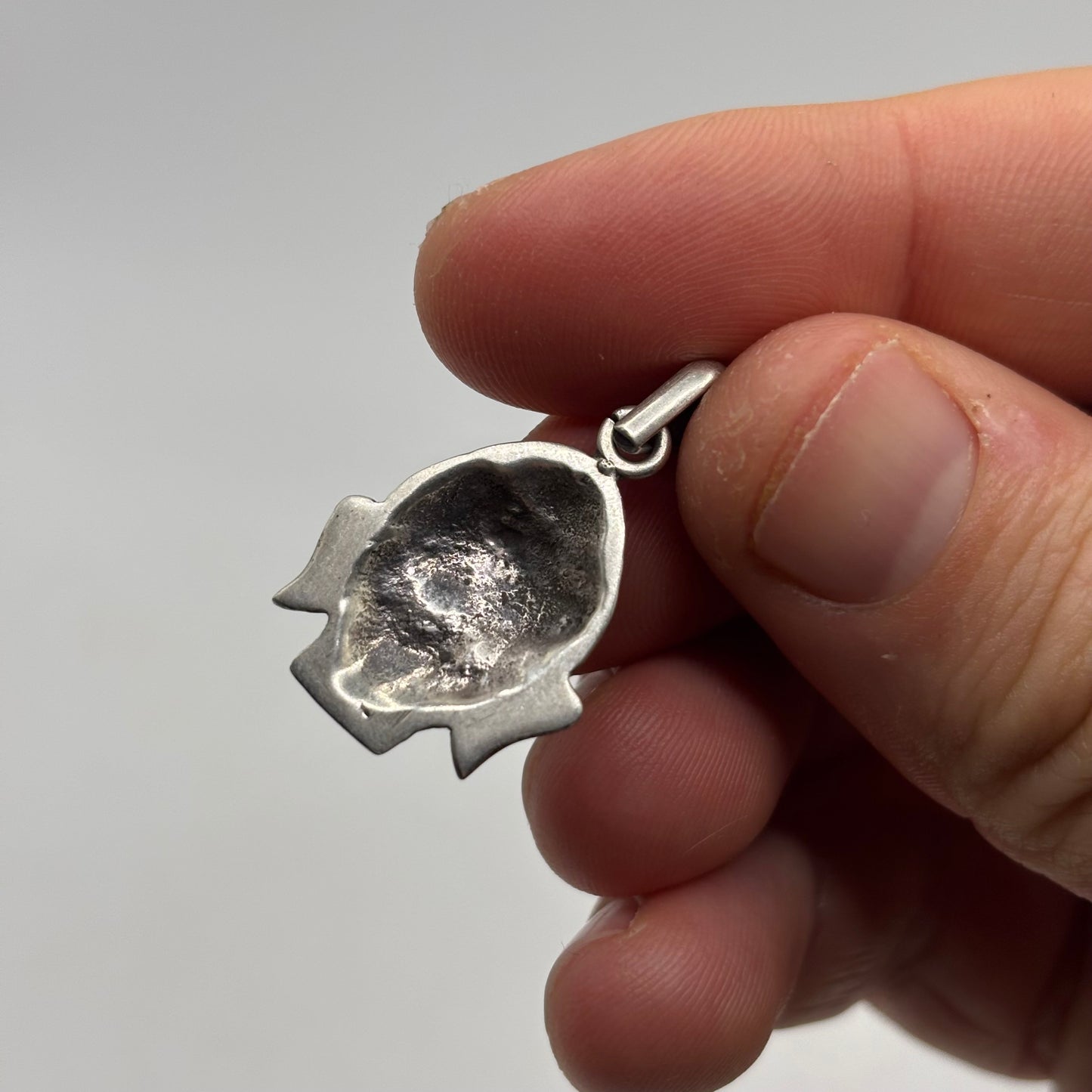 Silver Imp Face Pendant