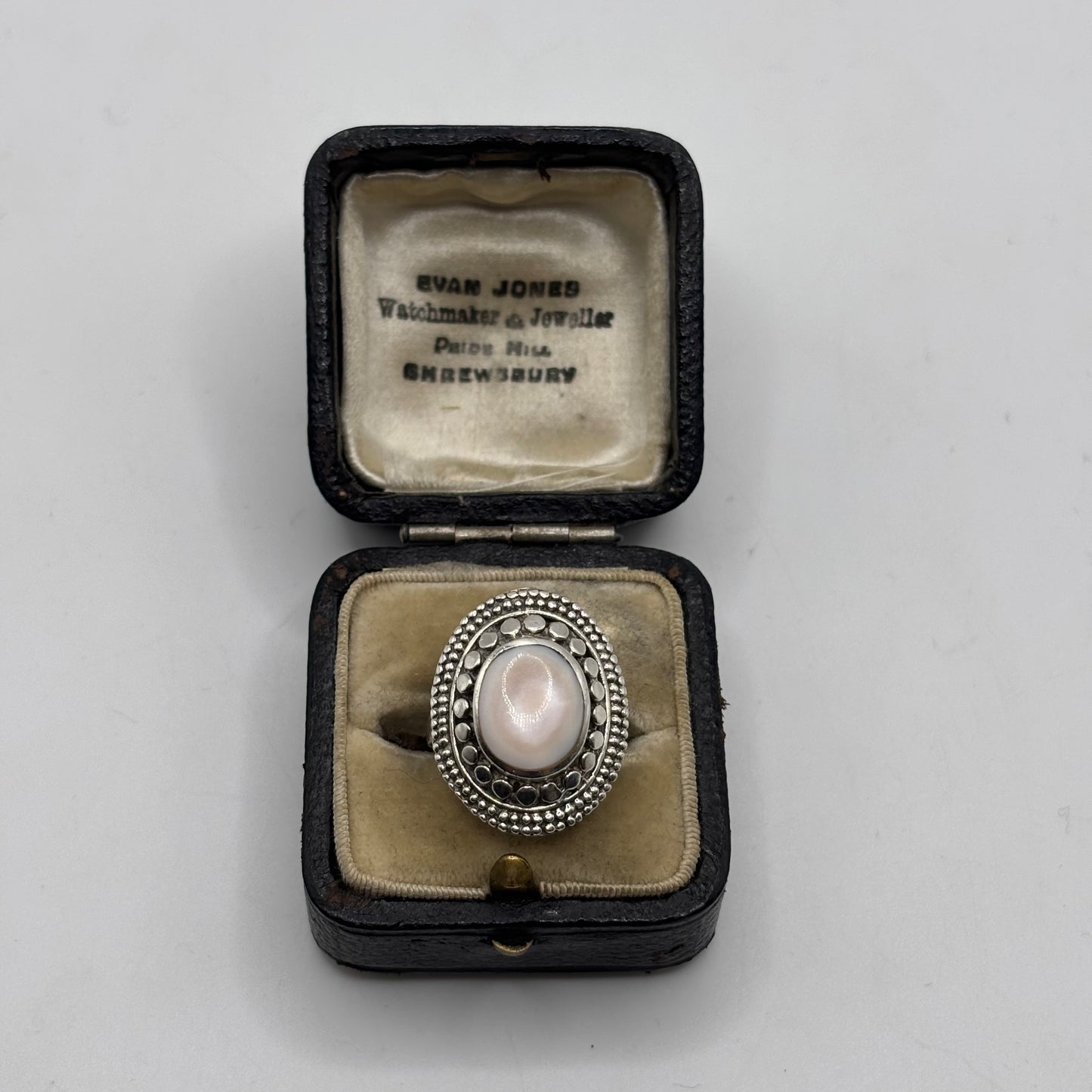 Silver Pearl Ring (L)