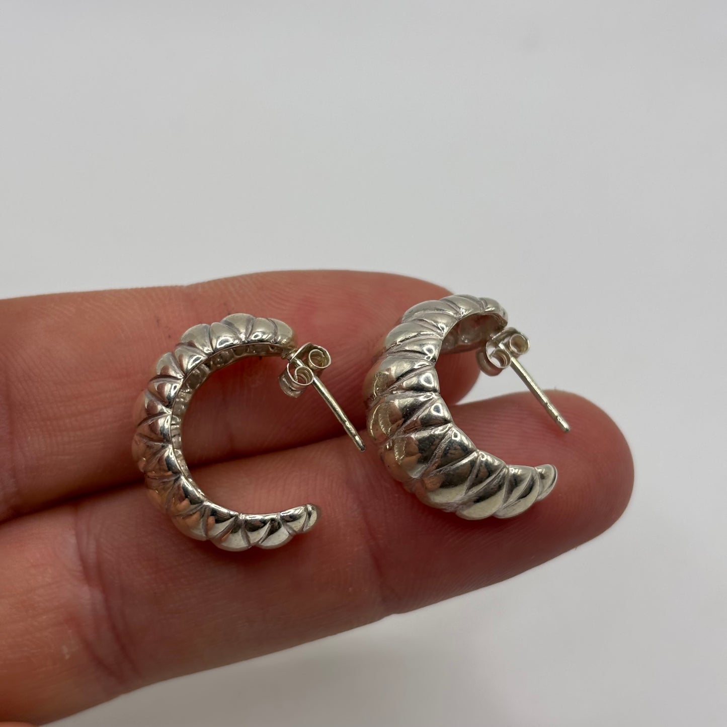 Silver Chunky Earrings
