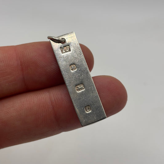 Silver Tag Ingot Pendant