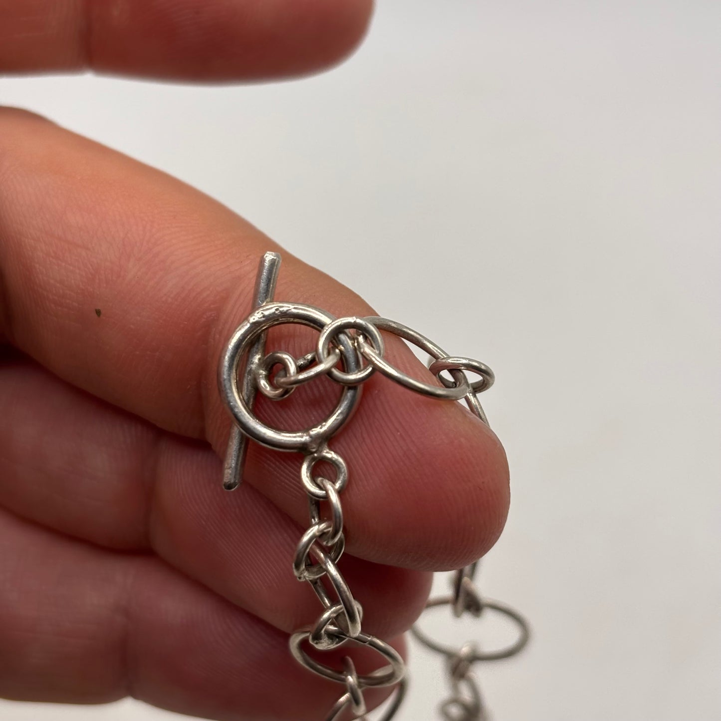 Silver 7” Moon & Star Bracelet