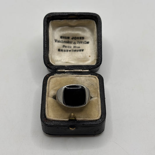 Silver Onyx Signet Ring (L)