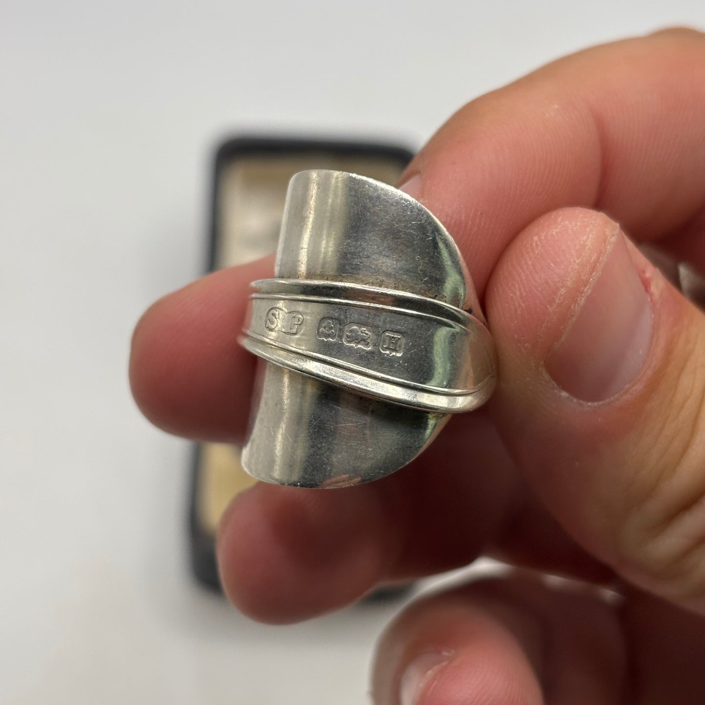Silver Large Spoon Ring (O)