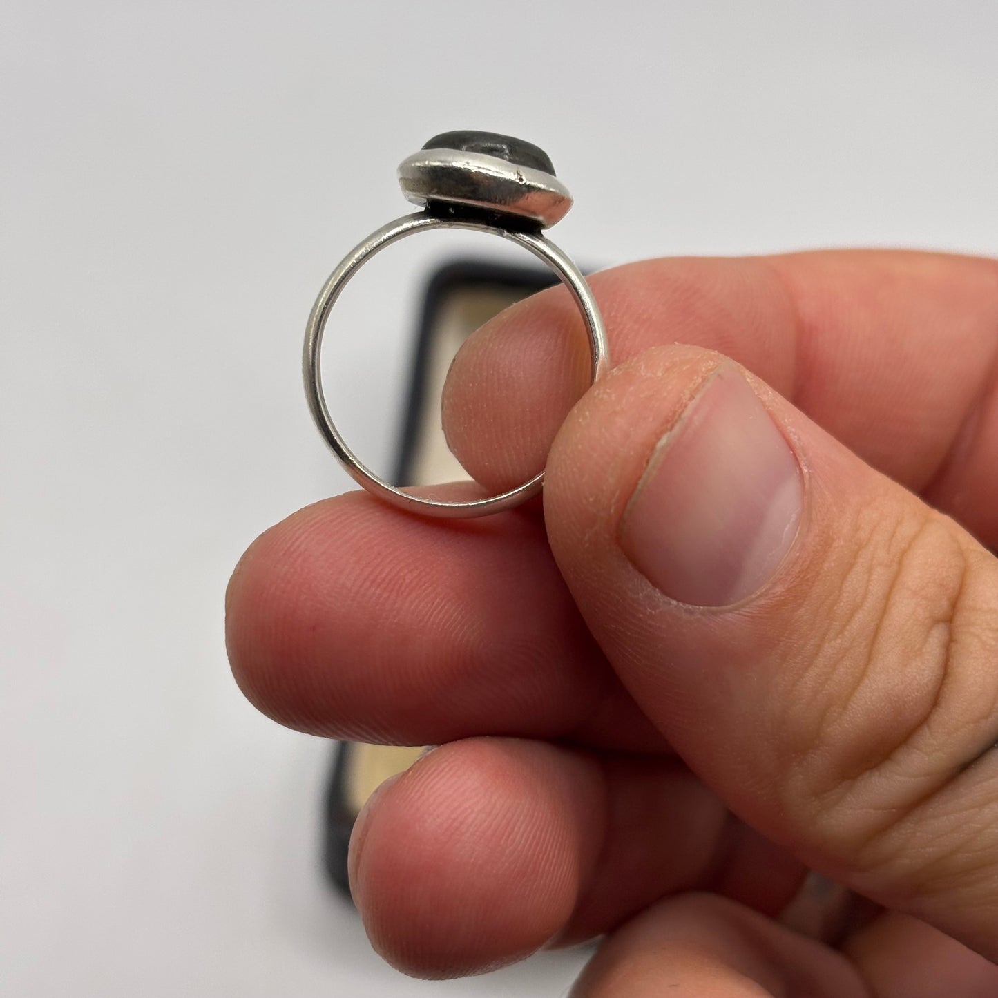 Silver Labradorite Ring