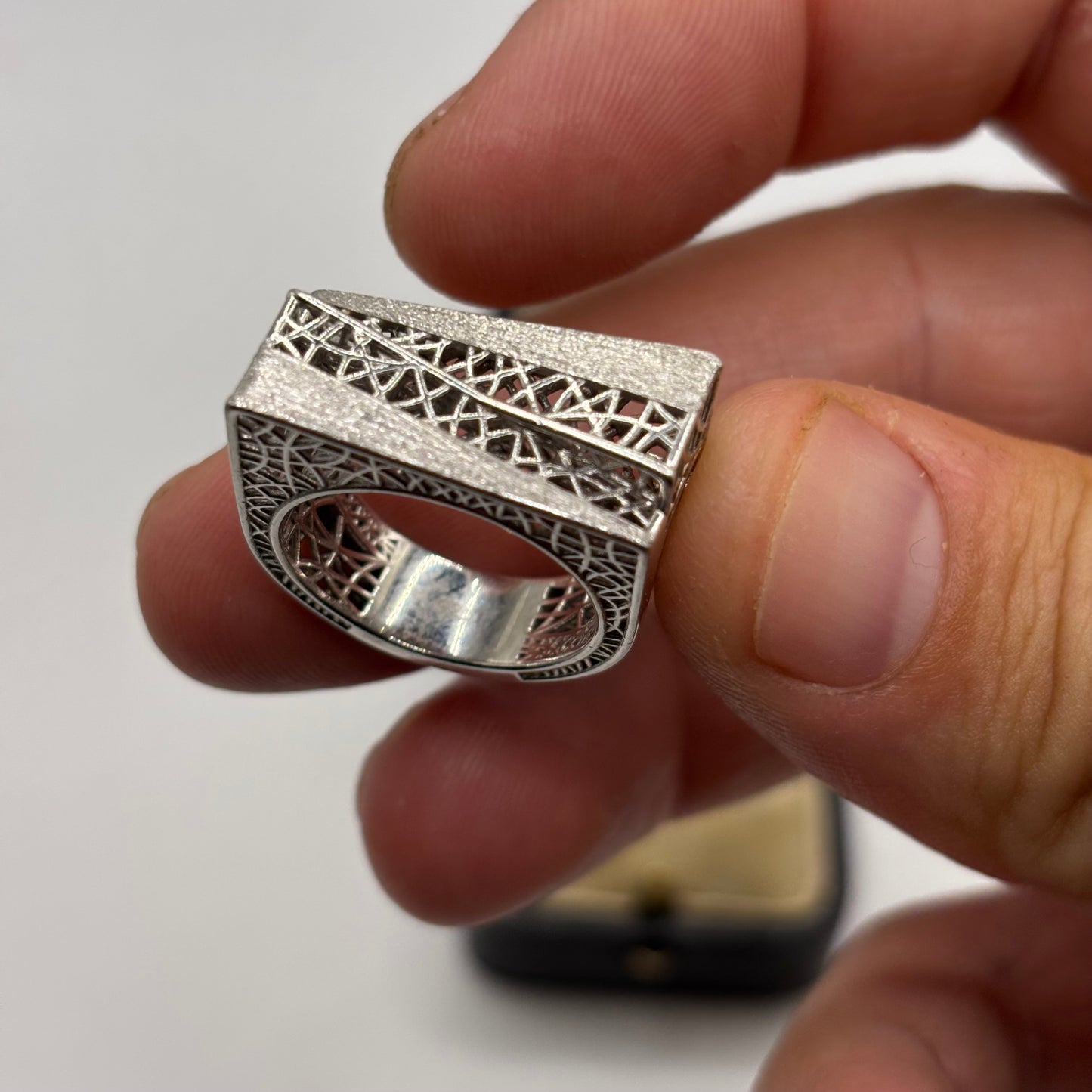 Silver Abstract Ring (N)