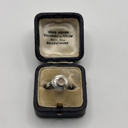 Silver Rose Quartz Ring (O)
