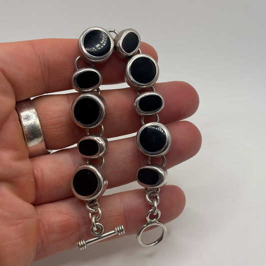 Silver 7” Heavy Mexican Bracelet