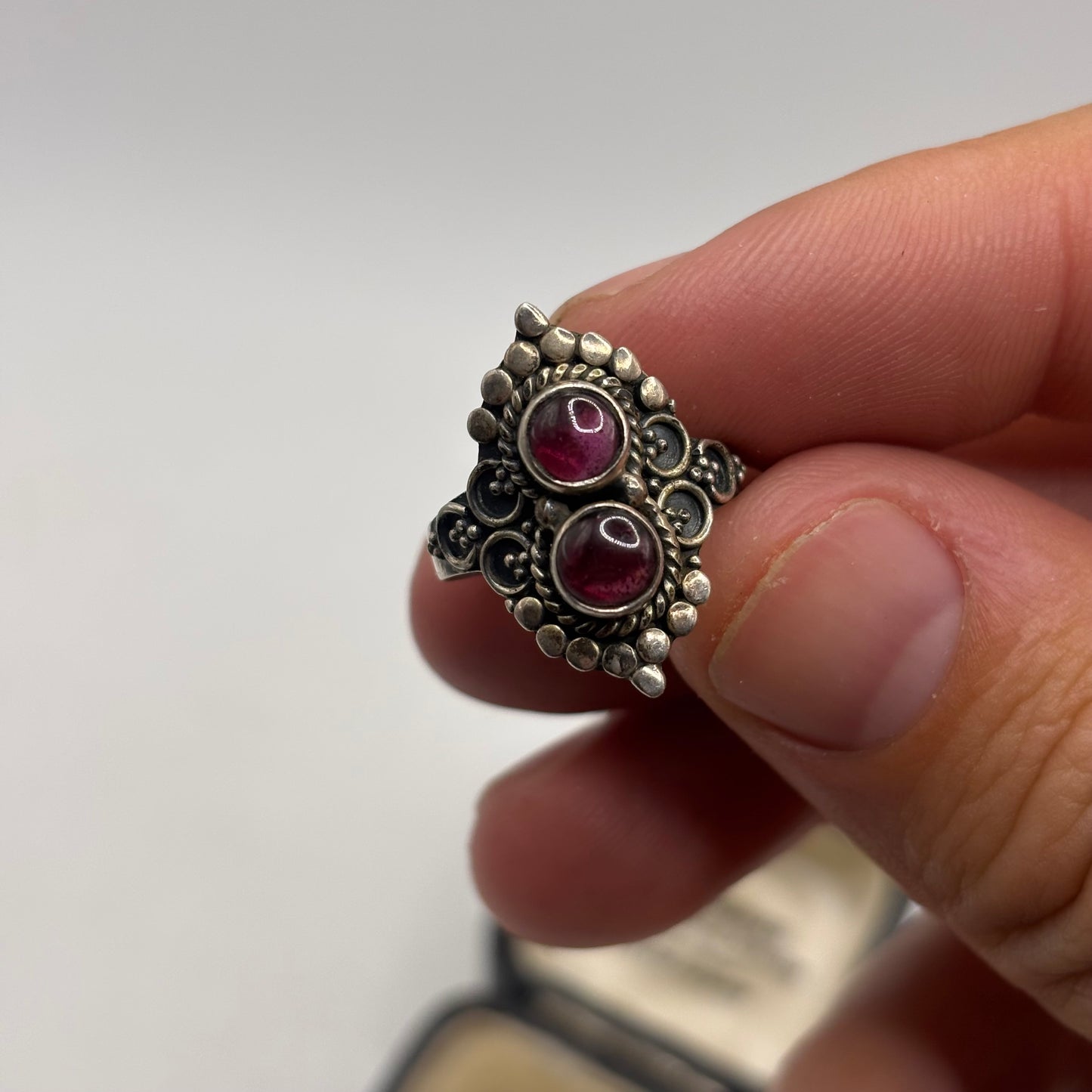 Silver Garnet Ring (N)