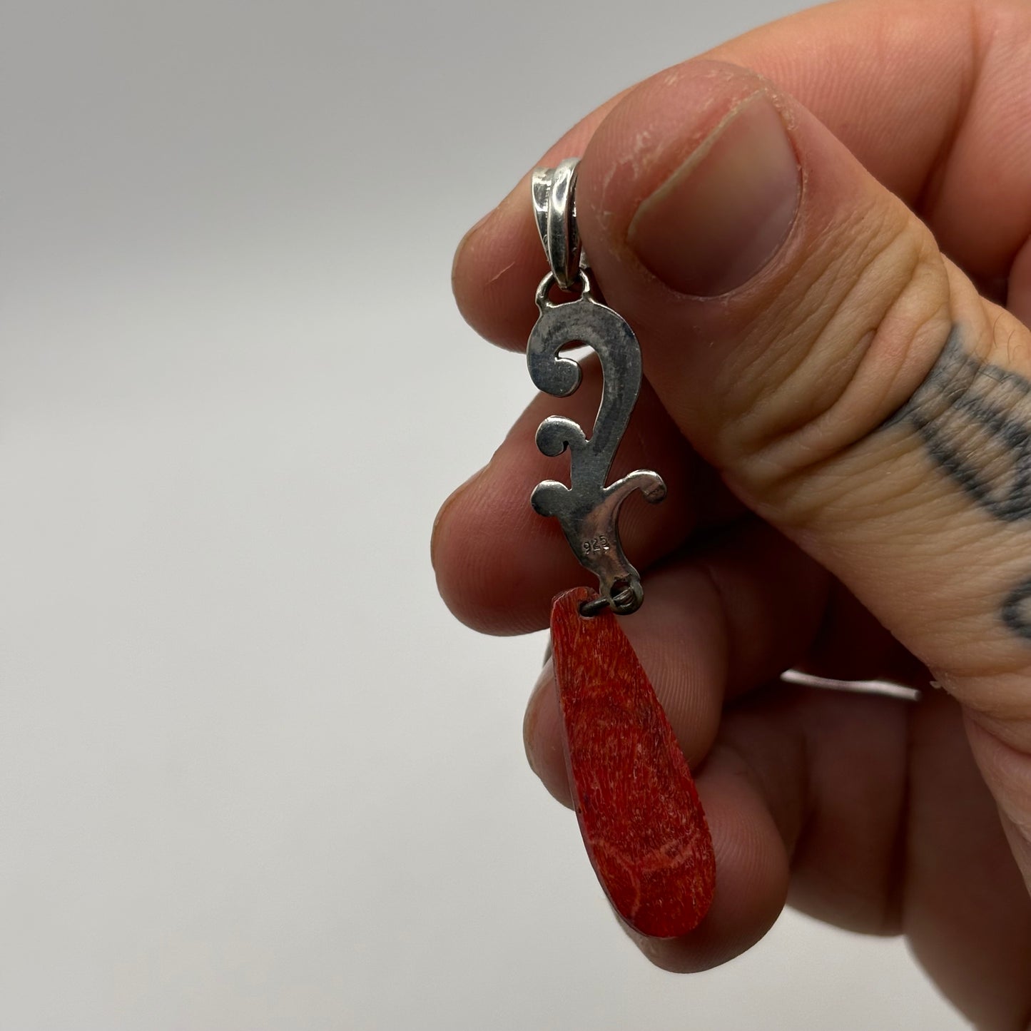 Silver Coral Pendant