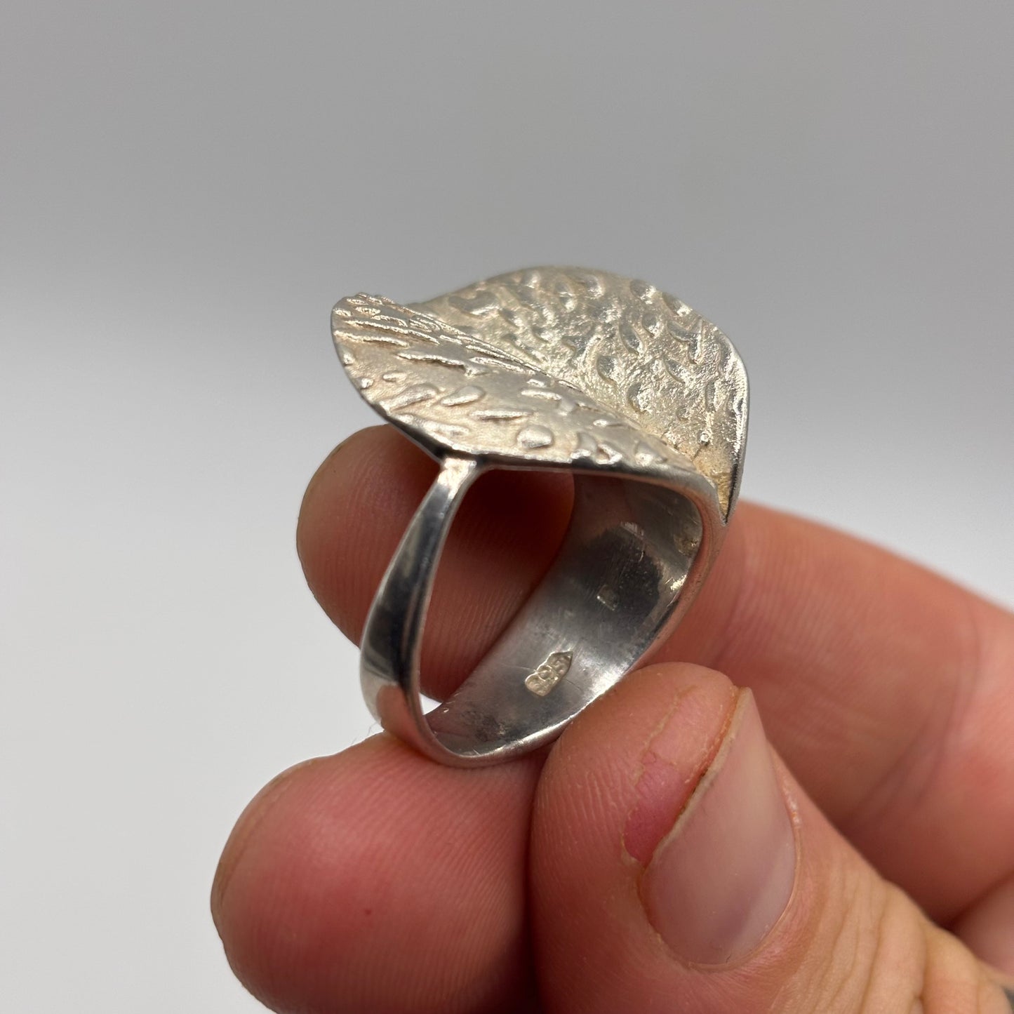 Silver Heavy Abstract Ring