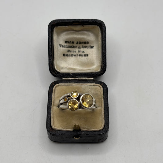 Silver Citrine Ring