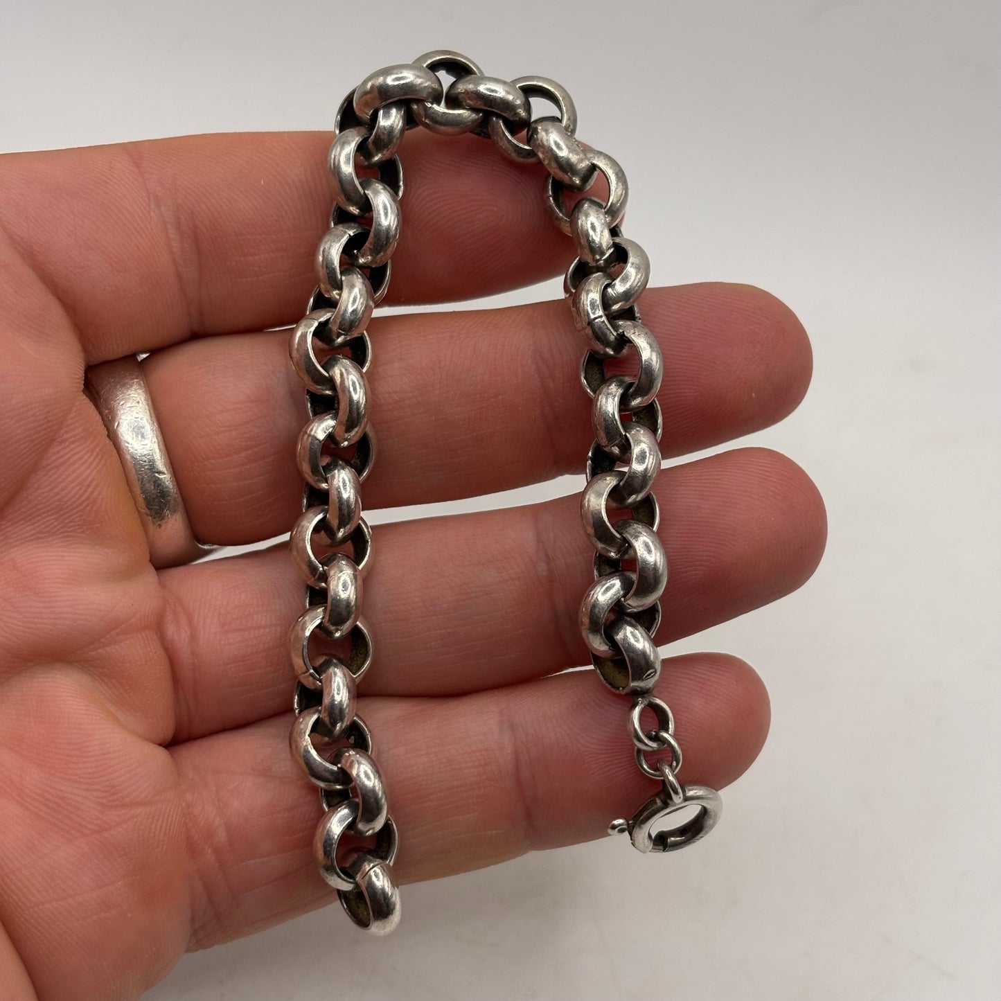 Silver 7.5” Belcher Bracelet