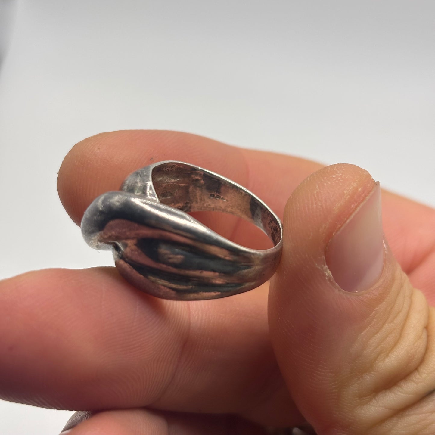 Silver Abstract Band Ring