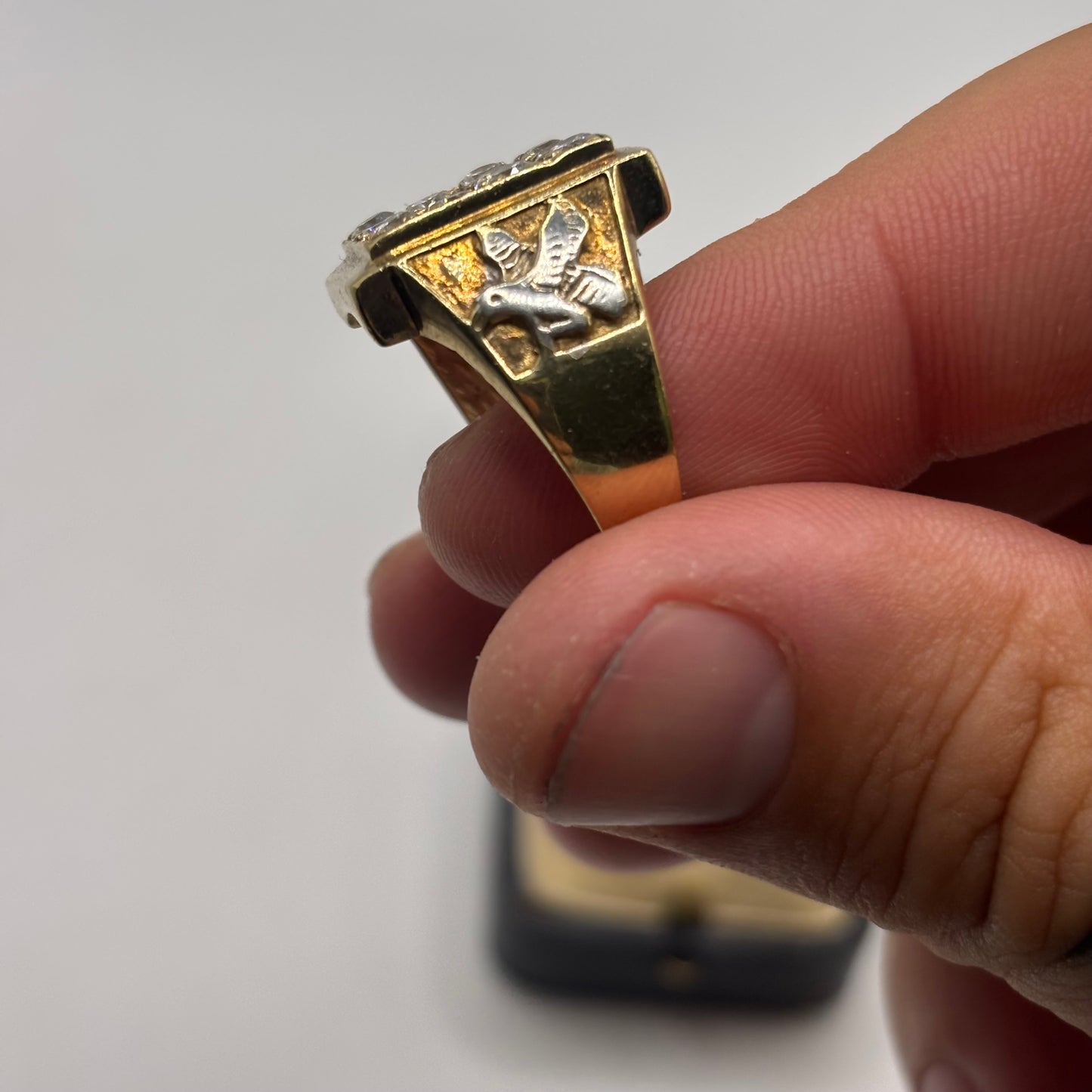 Silver Gold Plated CZ Ring (W)