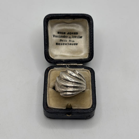 Silver Chunky Abstract Ring
