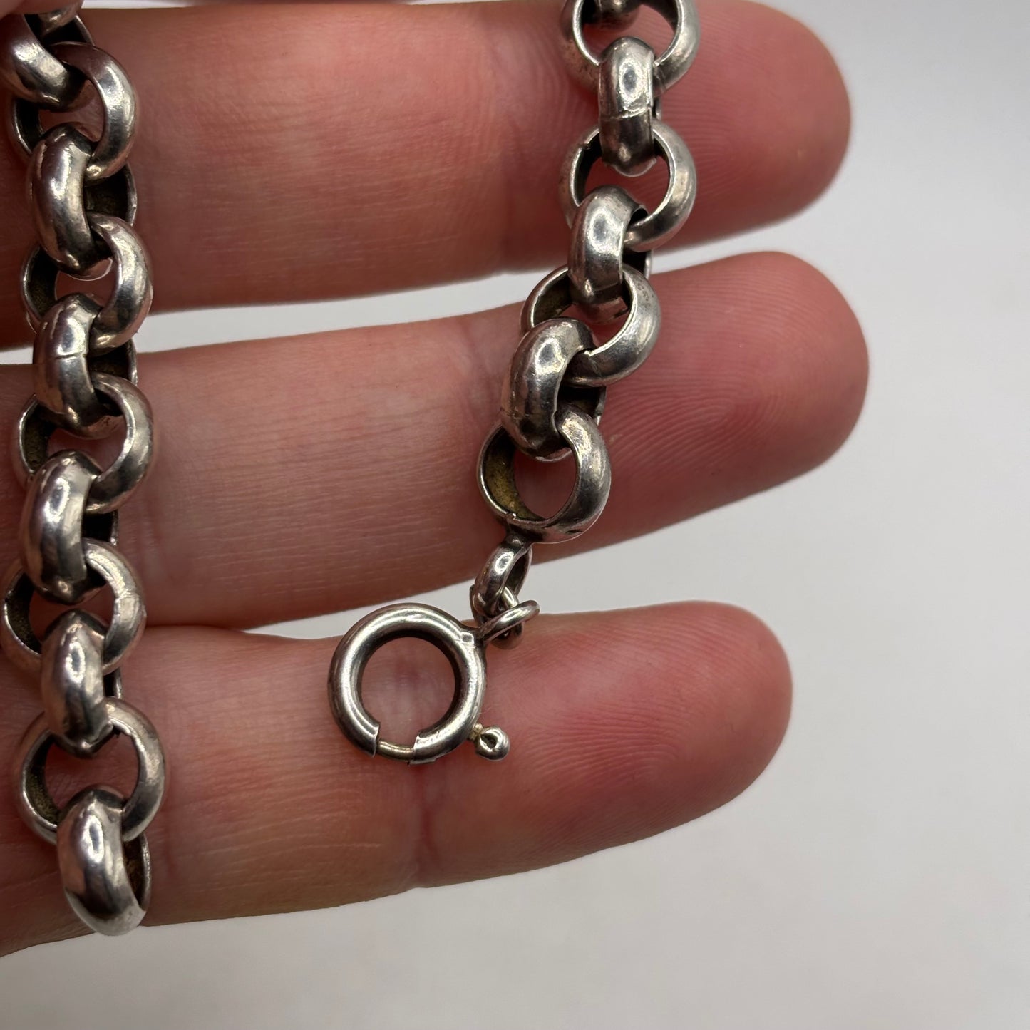 Silver 7.5” Belcher Bracelet