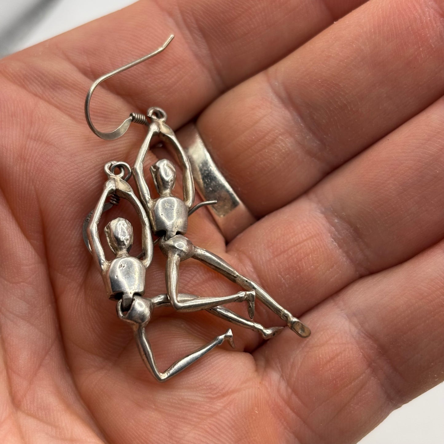 Silver Manikin Earrings