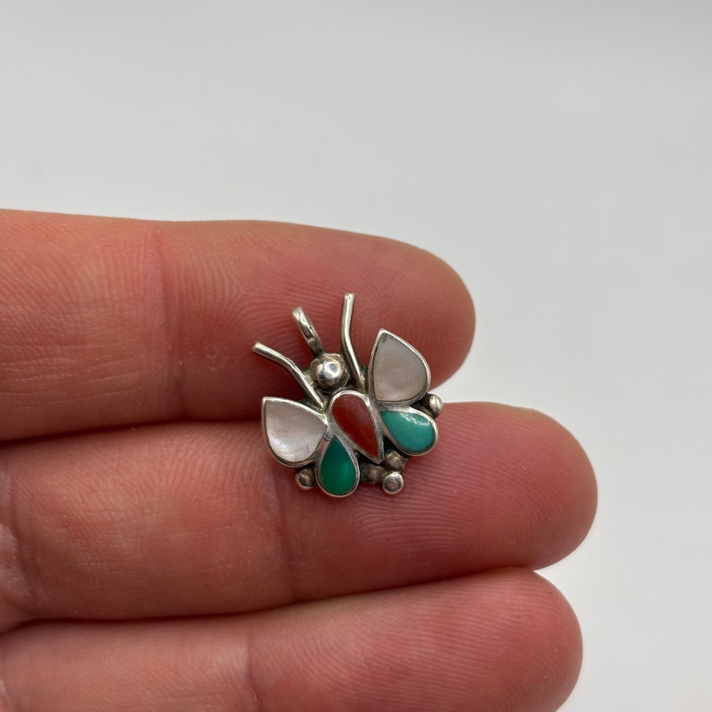 Silver Zuni Butterfly Pendant