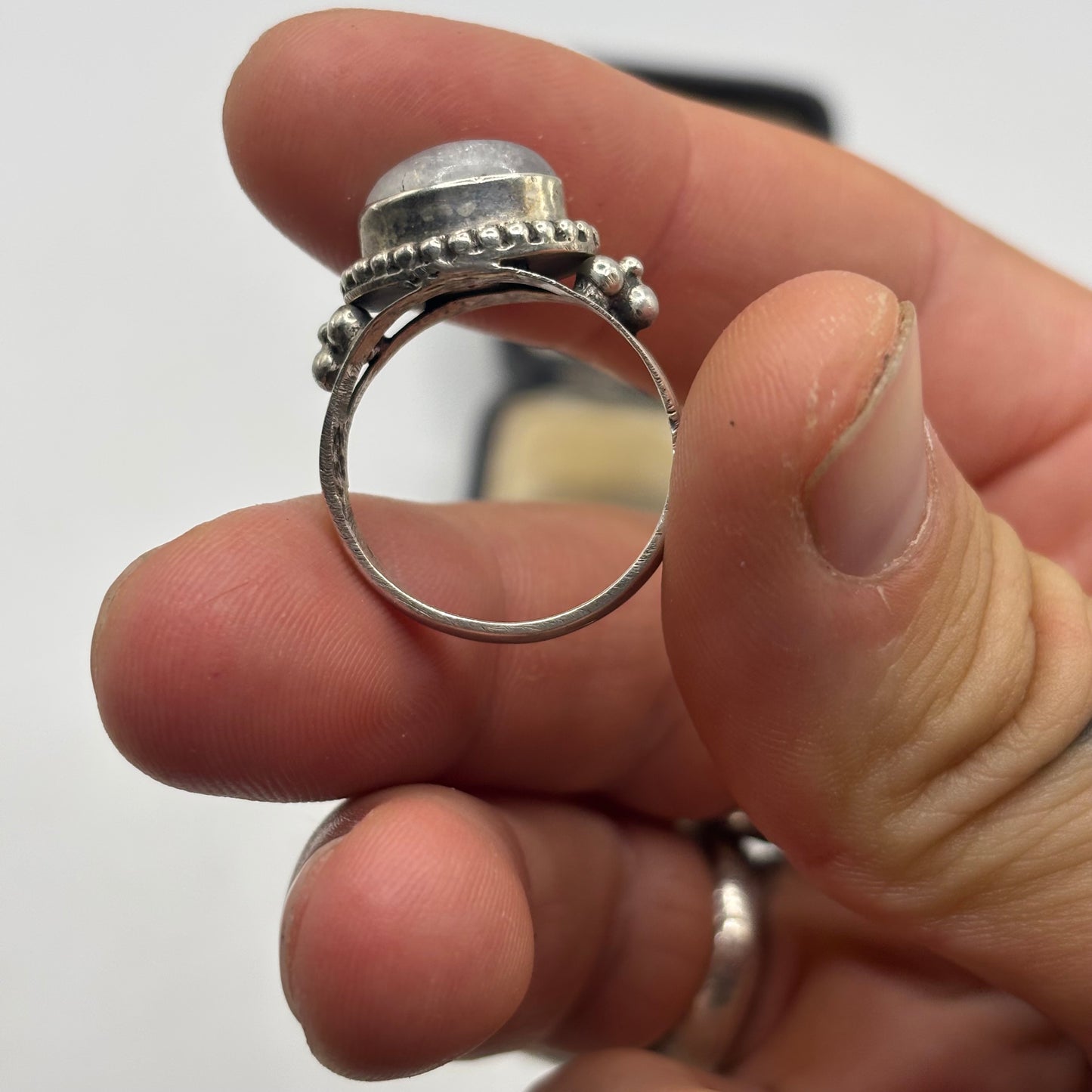 Silver Moonstone Ring