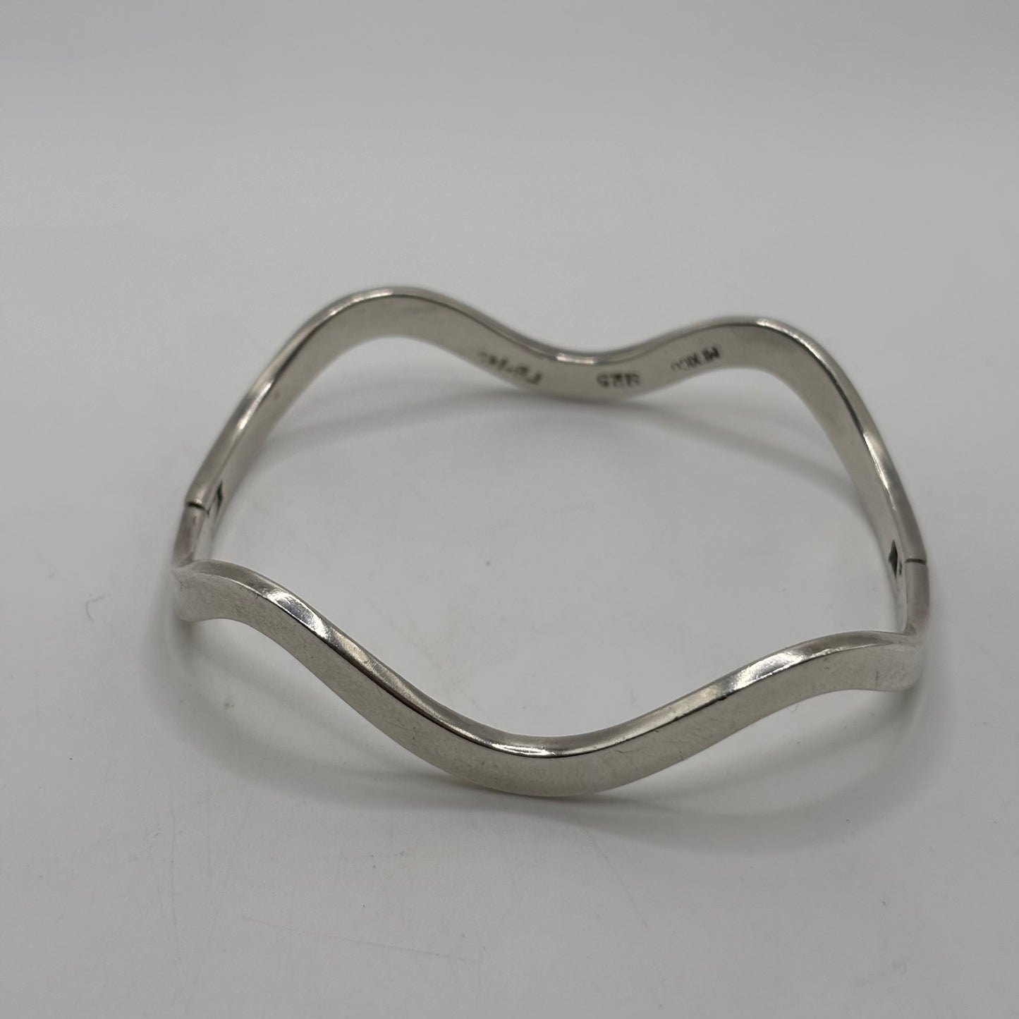Silver Wavy Mexican Bangle