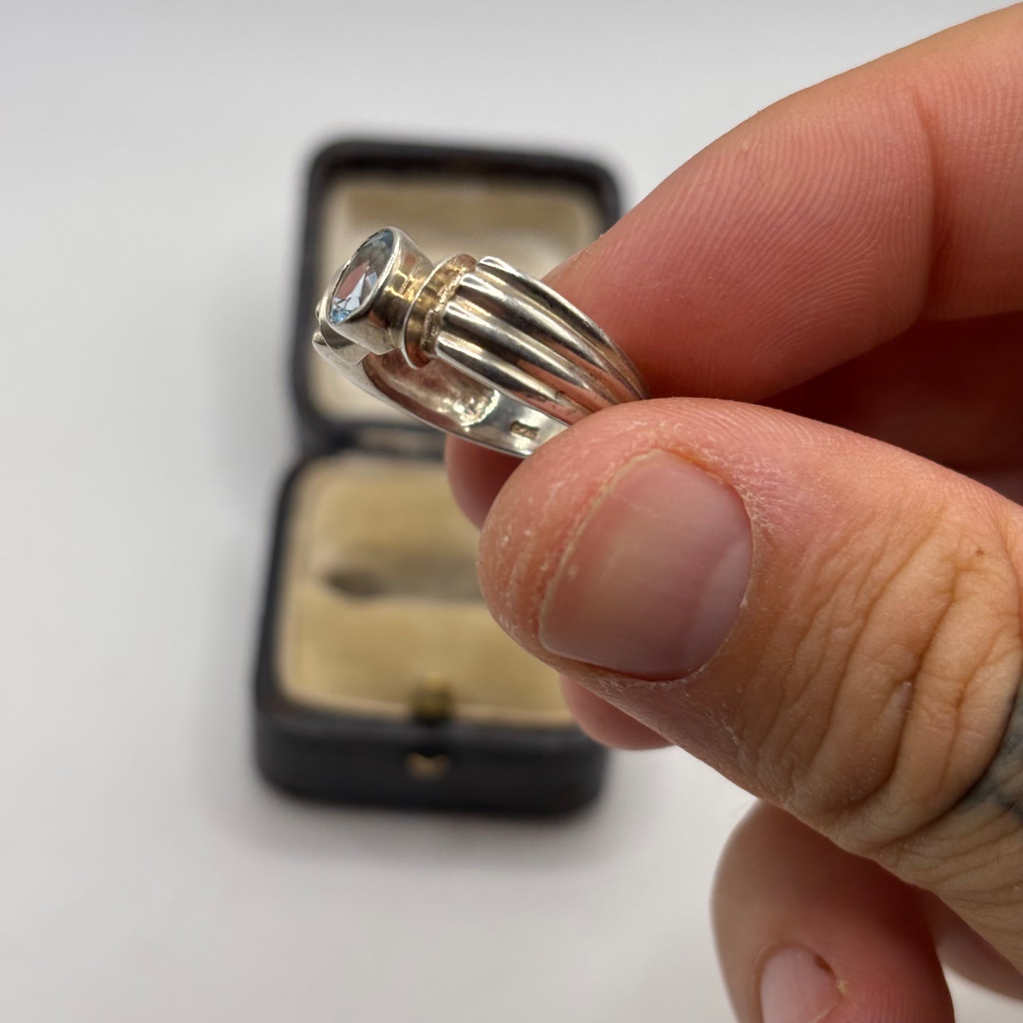 Silver Blue Topaz Ring
