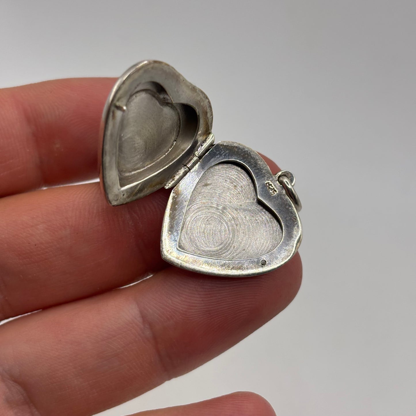 Silver Double Heart Picture Locket