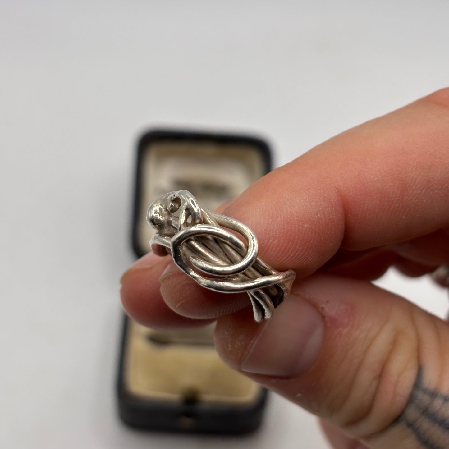Silver Abstract Band Ring